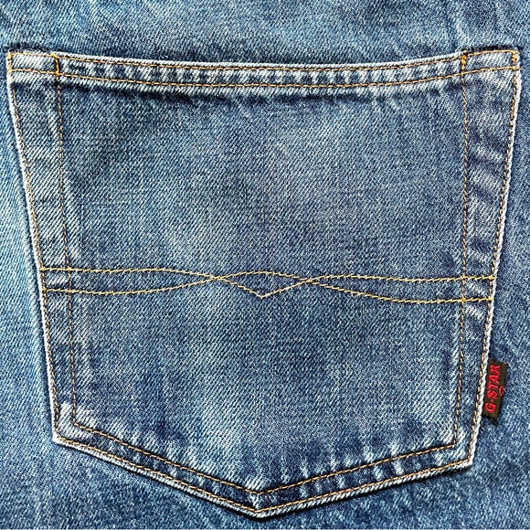 VINTAGE G-STAR RAW “SHORTCUT US FIRST” SELVEDGE DENIM 34x32 OG PAIR CRAZY RARE!! - Picture 3 of 16
